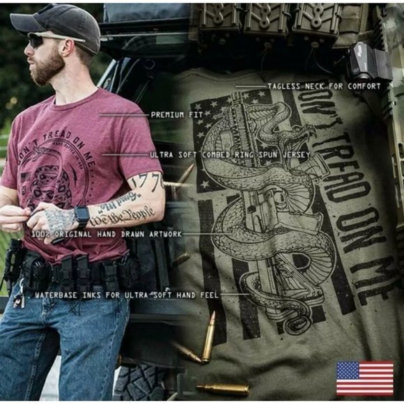 HOWITZER by AFFLICTION Men's T-Shirt S/S PATRIOT - Picture 8 of 10